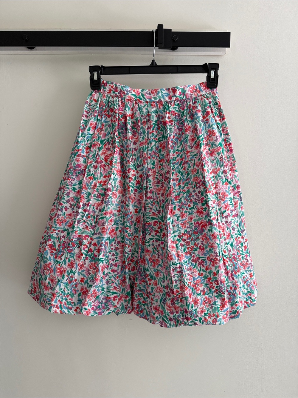J. Crew Floral Circle Skirt in Pink and Green